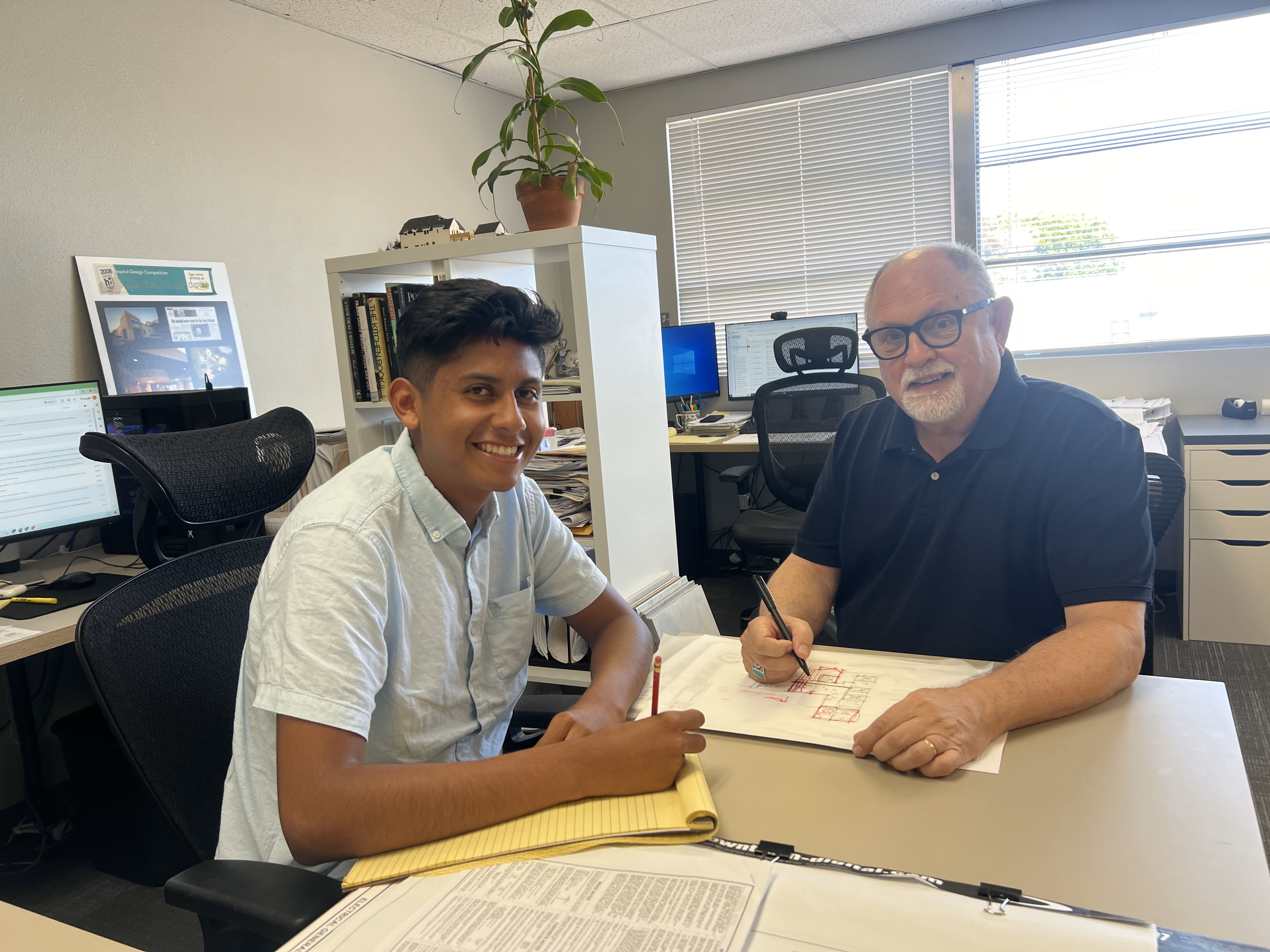 Kevin and Mel McGee at his summer 2024 internship