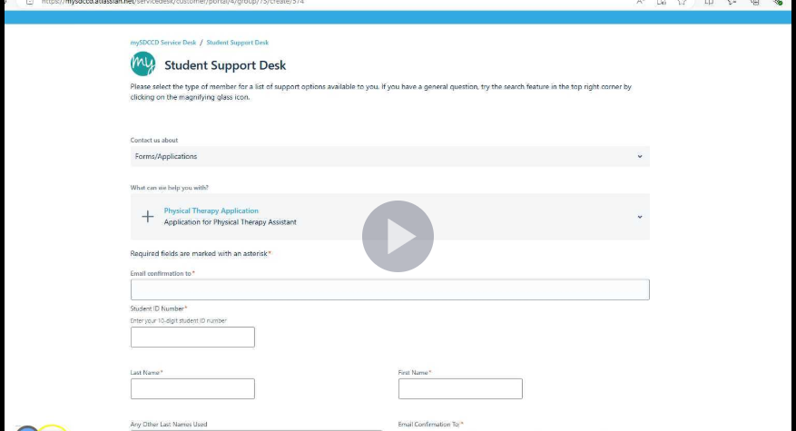 a thumbnail of the application instructions video