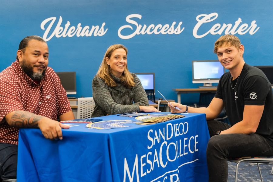  Scene inside the Veterans Success Center at San Diego Mesa College